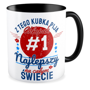 kubek CHŁOPAK #1 czarny